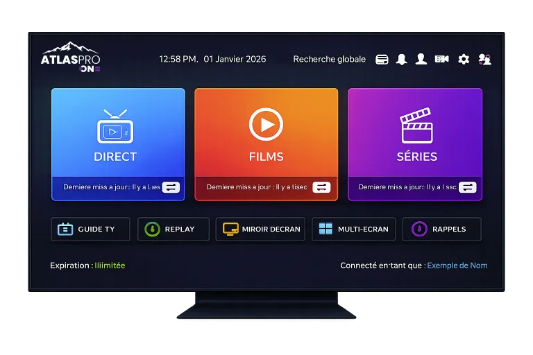 Banniere Atlas Pro ONTV pour abonnement Atlas Pro TV et Atlas Pro IPTV